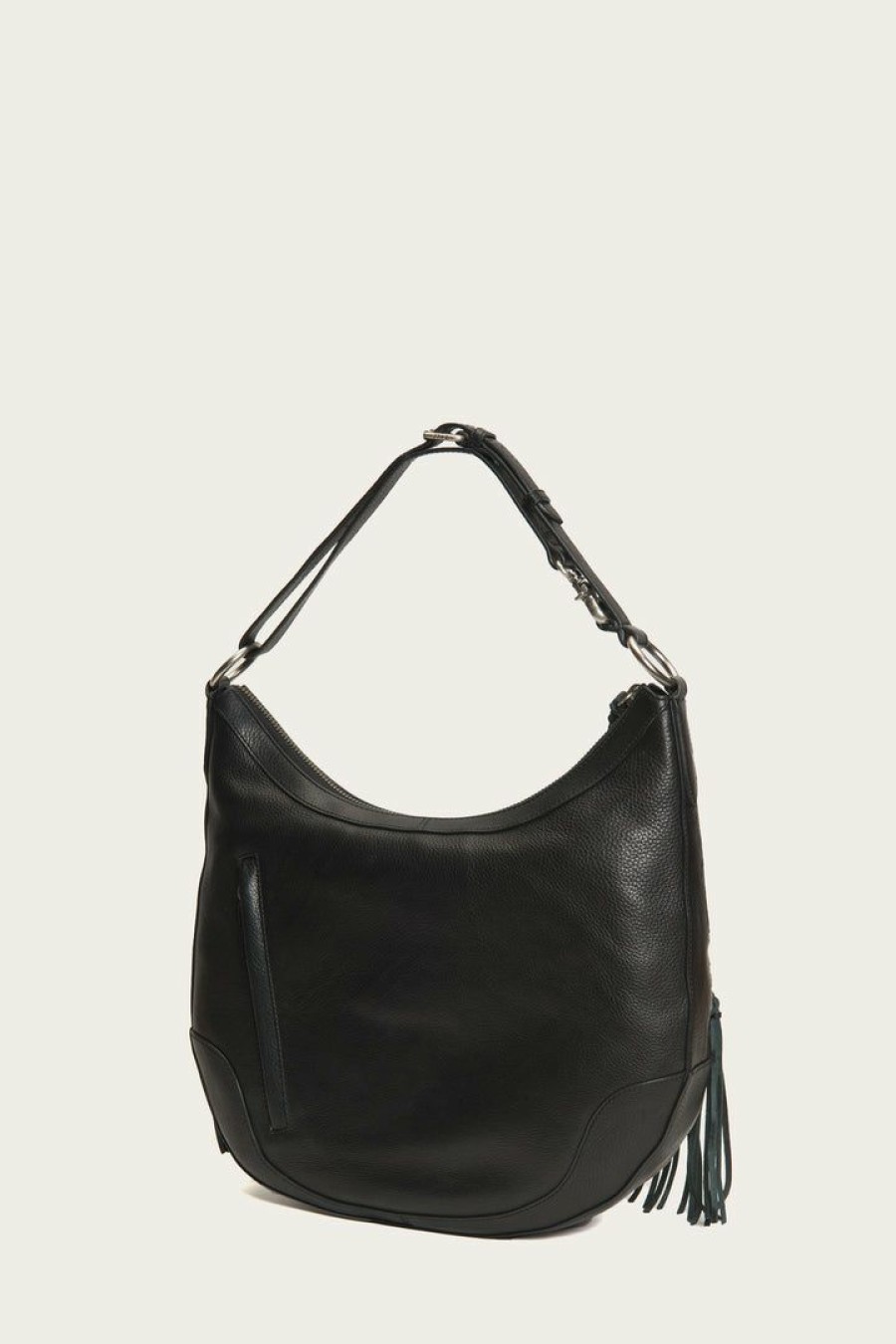 Women The Frye Company | The Frye Company Melissa Woven Large Scooped Hobo Black