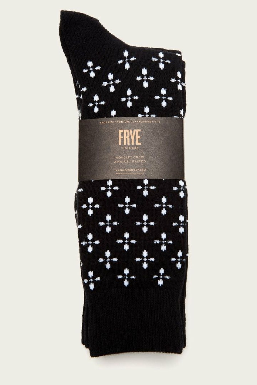 Men The Frye Company | The Frye Company 2 Pack Americana Sock Men Black