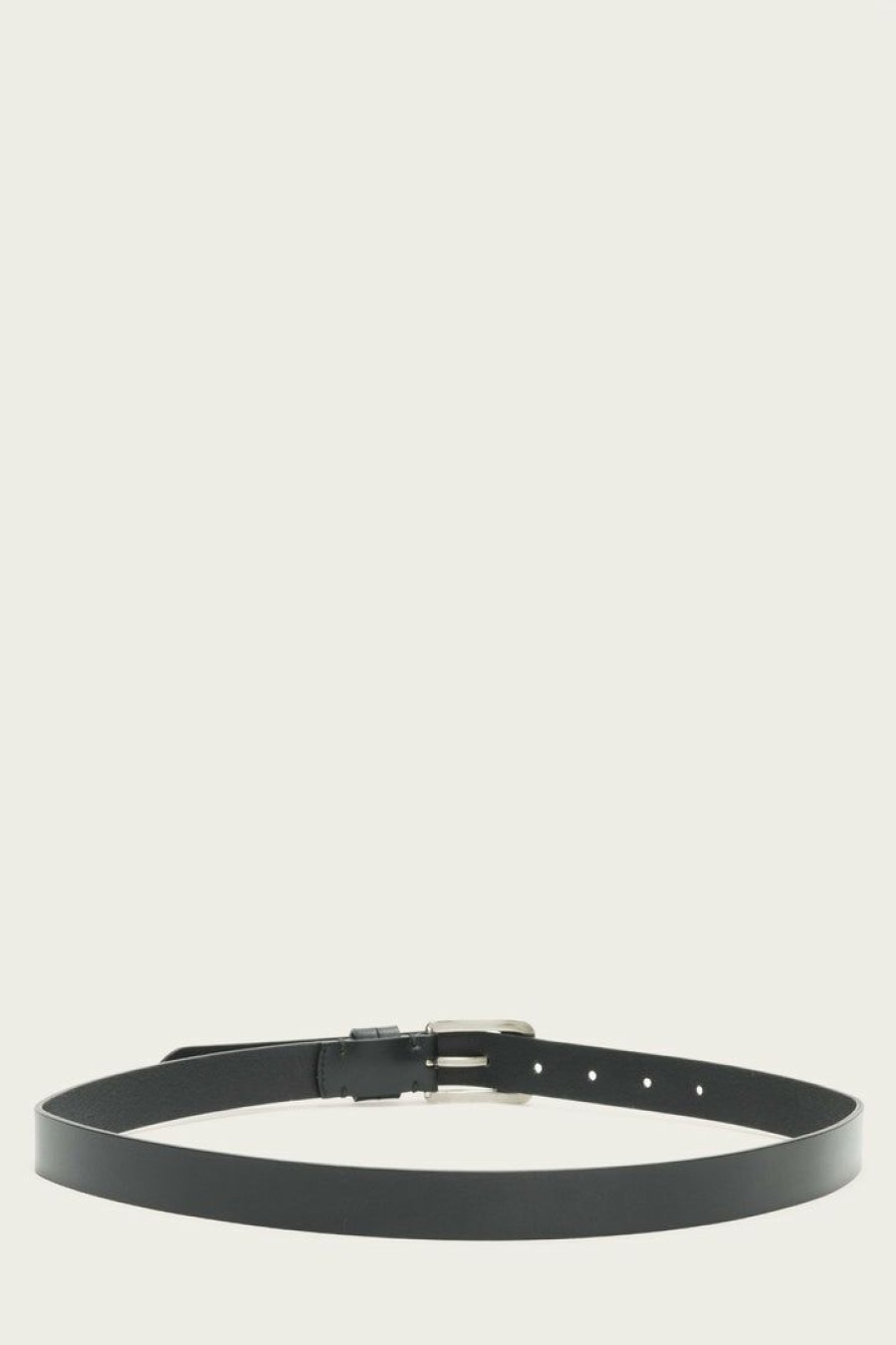 Women The Frye Company | The Frye Company Metal Woven Buckle Belt Black