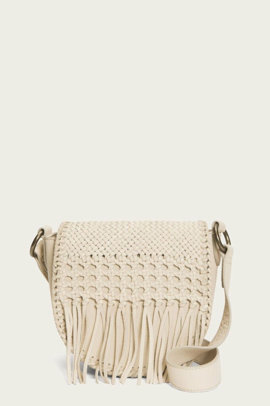 Women The Frye Company | The Frye Company Melissa Woven Saddle Bag Bags & Accessories Cream