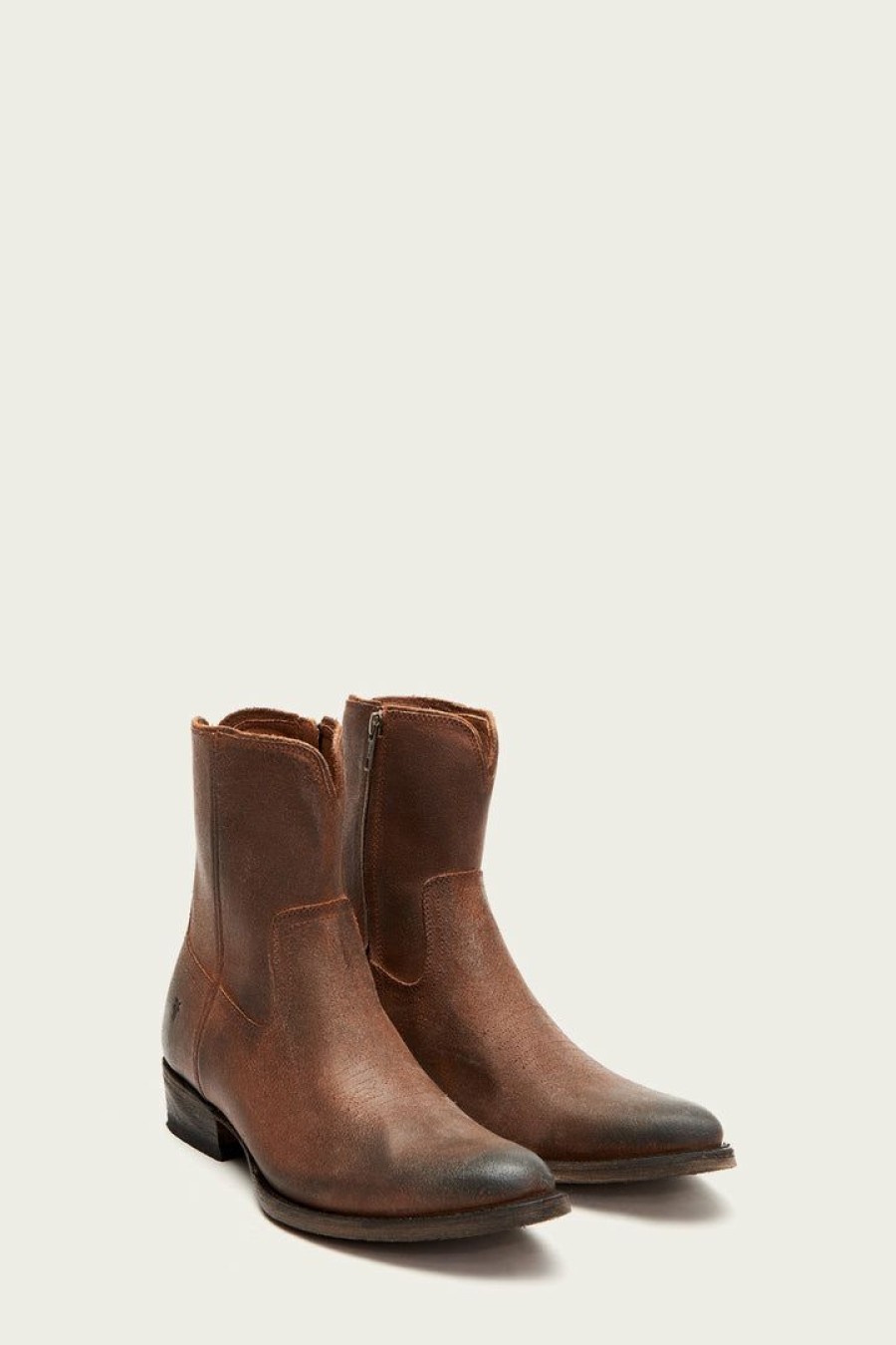 Men The Frye Company | The Frye Company Austin Inside Zip Brown