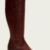 Women The Frye Company | The Frye Company Shoes Carson Piping Tall Mahogany