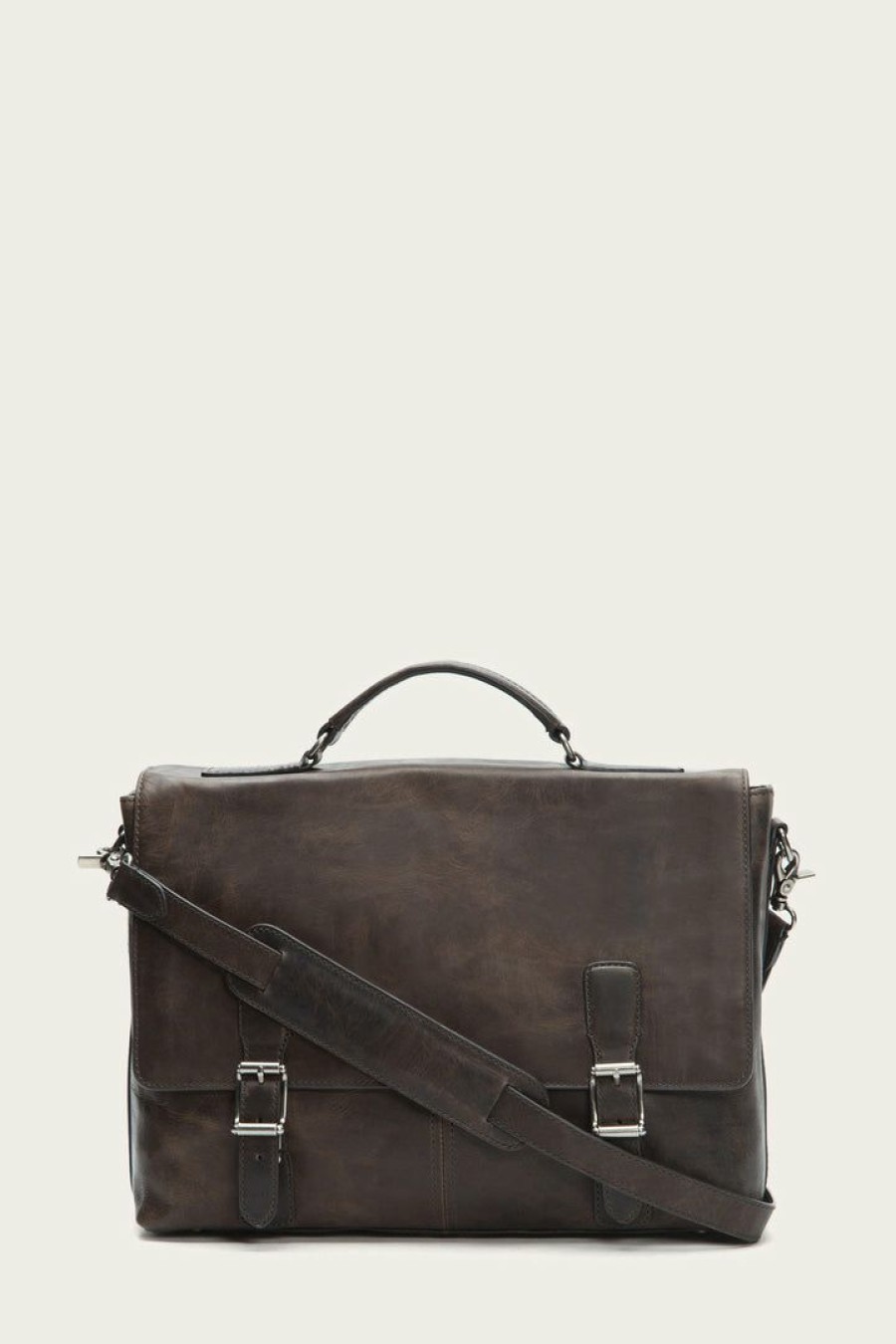 Men The Frye Company | The Frye Company Logan Top Handle Bags & Accessories Slate