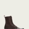 Women The Frye Company | The Frye Company Veronica Combat Shoes Dark Brown