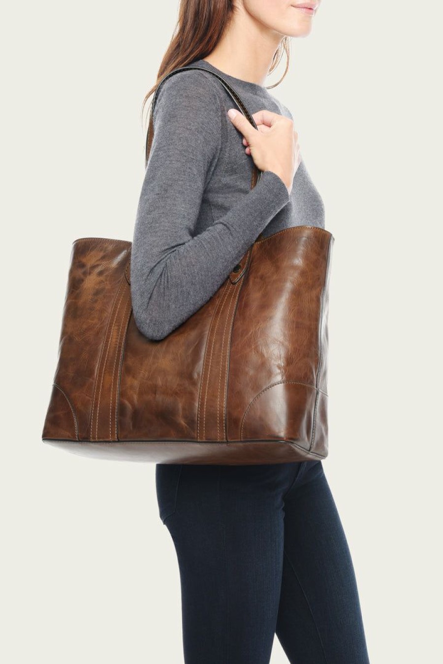 Women The Frye Company | The Frye Company Melissa Shopper Bags & Accessories Cognac