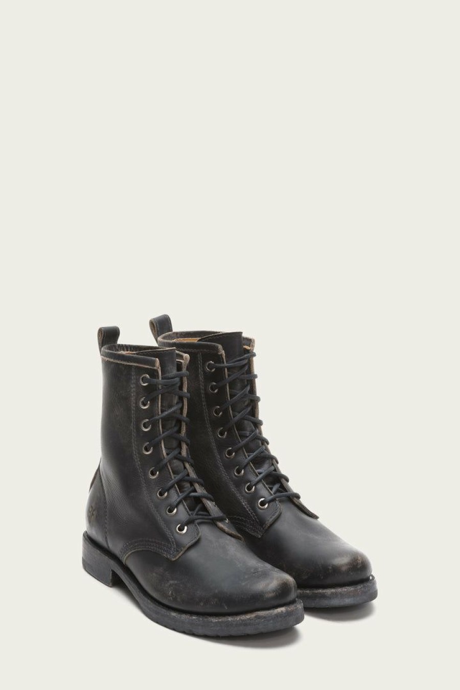 Women The Frye Company | The Frye Company Shoes Veronica Combat Black