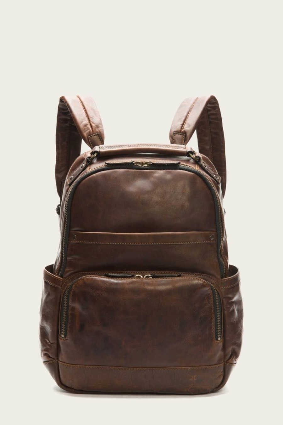 Men The Frye Company | The Frye Company Bags & Accessories Logan Backpack Dark Brown