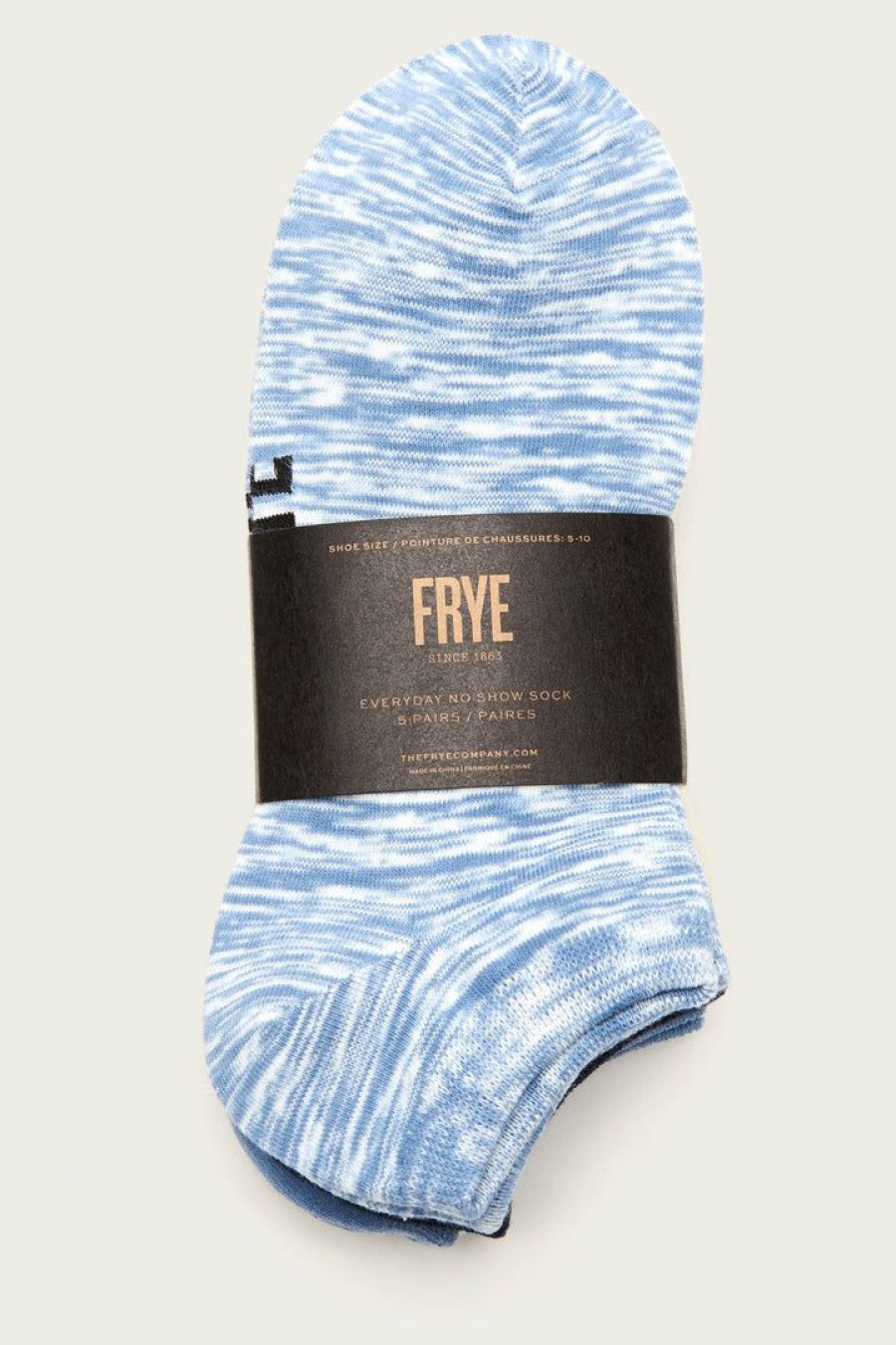 Women The Frye Company | The Frye Company Bags & Accessories 5 Pack Spacedye Sock Women Light Blue