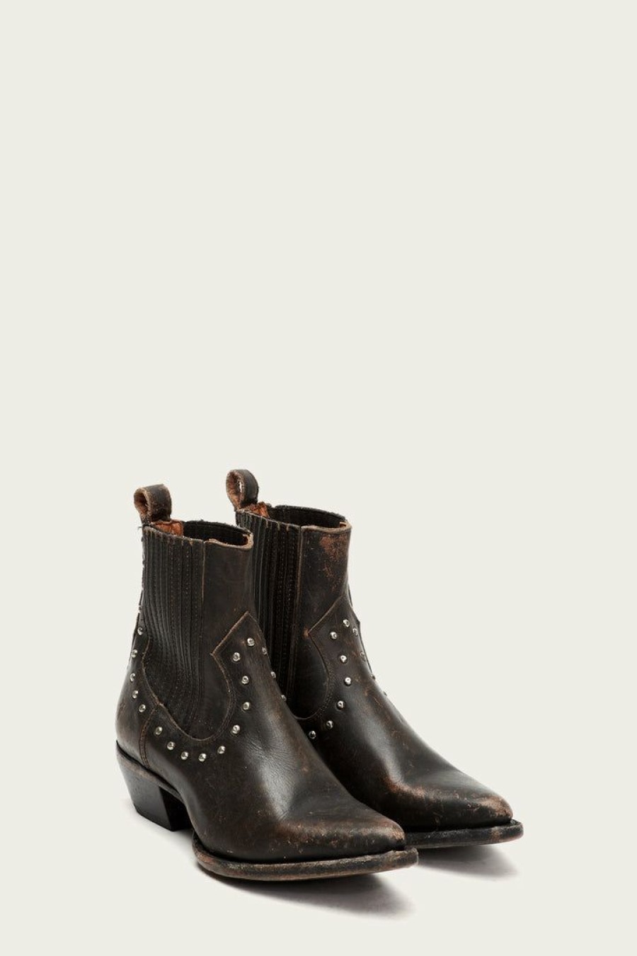 Women The Frye Company | The Frye Company Sacha Stud Chelsea Shoes Black