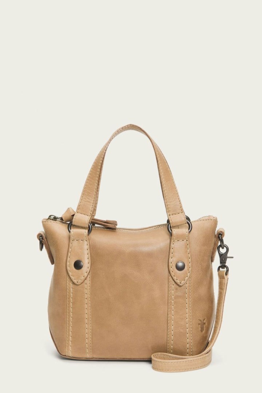 Women The Frye Company | The Frye Company Melissa Small Zip Tote Crossbody Beige