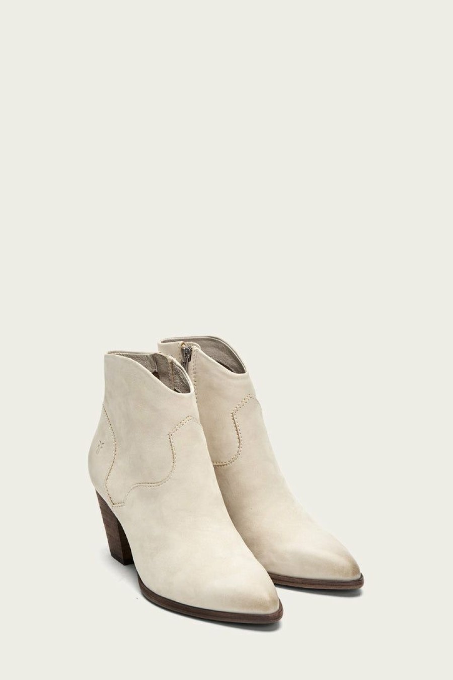 Women The Frye Company | The Frye Company Shoes Reed Bootie Ivory