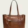 Women The Frye Company | The Frye Company Melissa Zip Tote Bags & Accessories Cognac