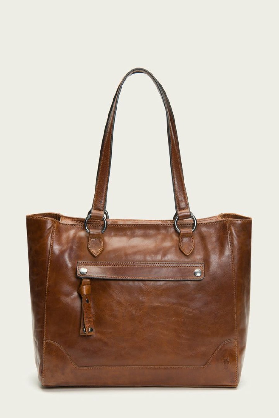 Women The Frye Company | The Frye Company Melissa Zip Tote Bags & Accessories Cognac