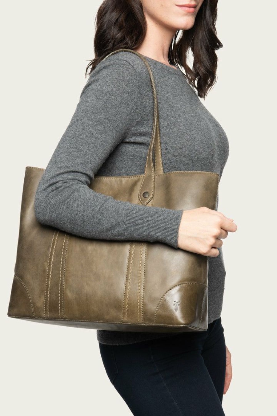 Women The Frye Company | The Frye Company Melissa Shopper Bags & Accessories Khaki