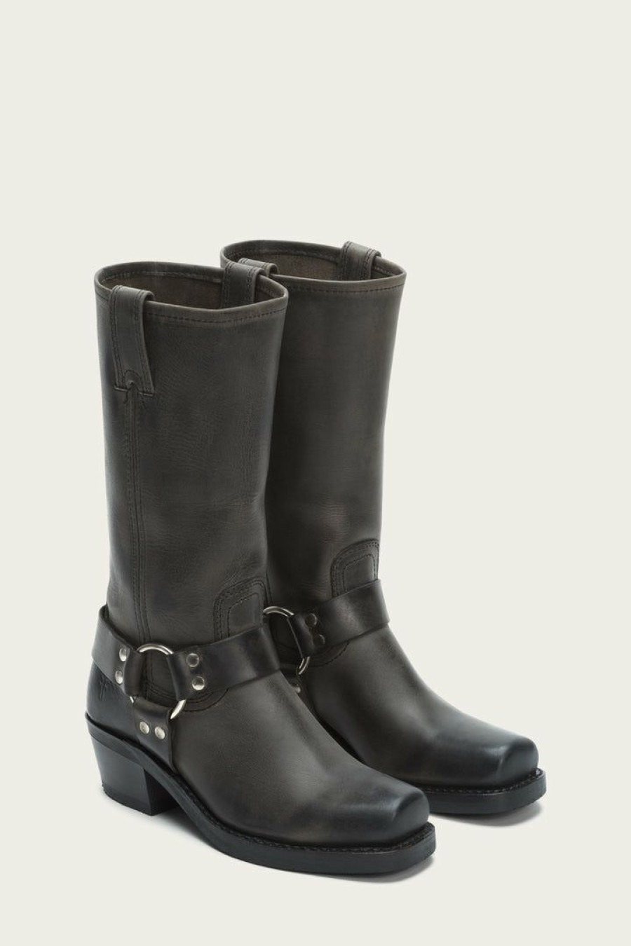 Women The Frye Company | The Frye Company Harness 12R All Boots Charcoal