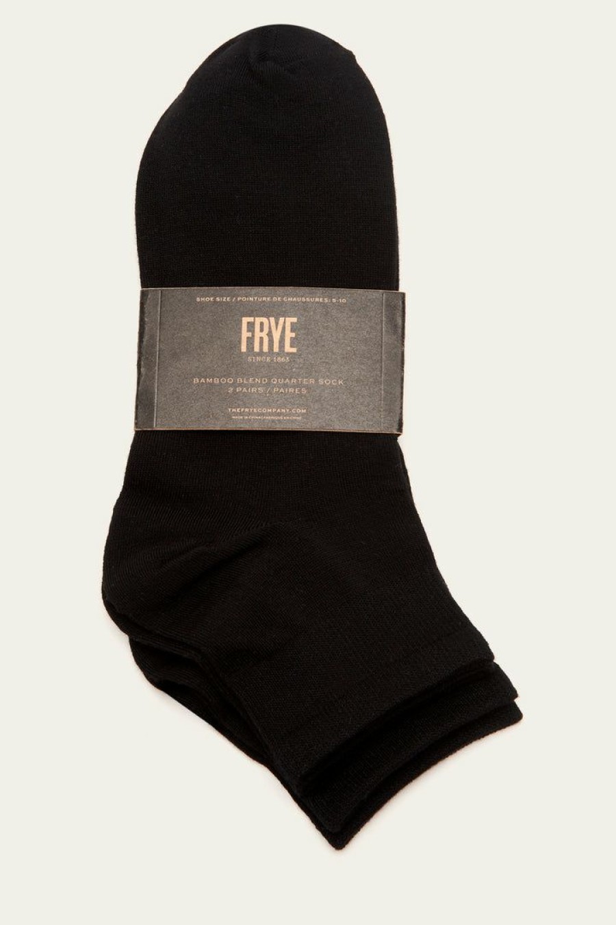 Women The Frye Company | The Frye Company 2 Pack Bamboo Quarter Top Boot Sock Women'S Black