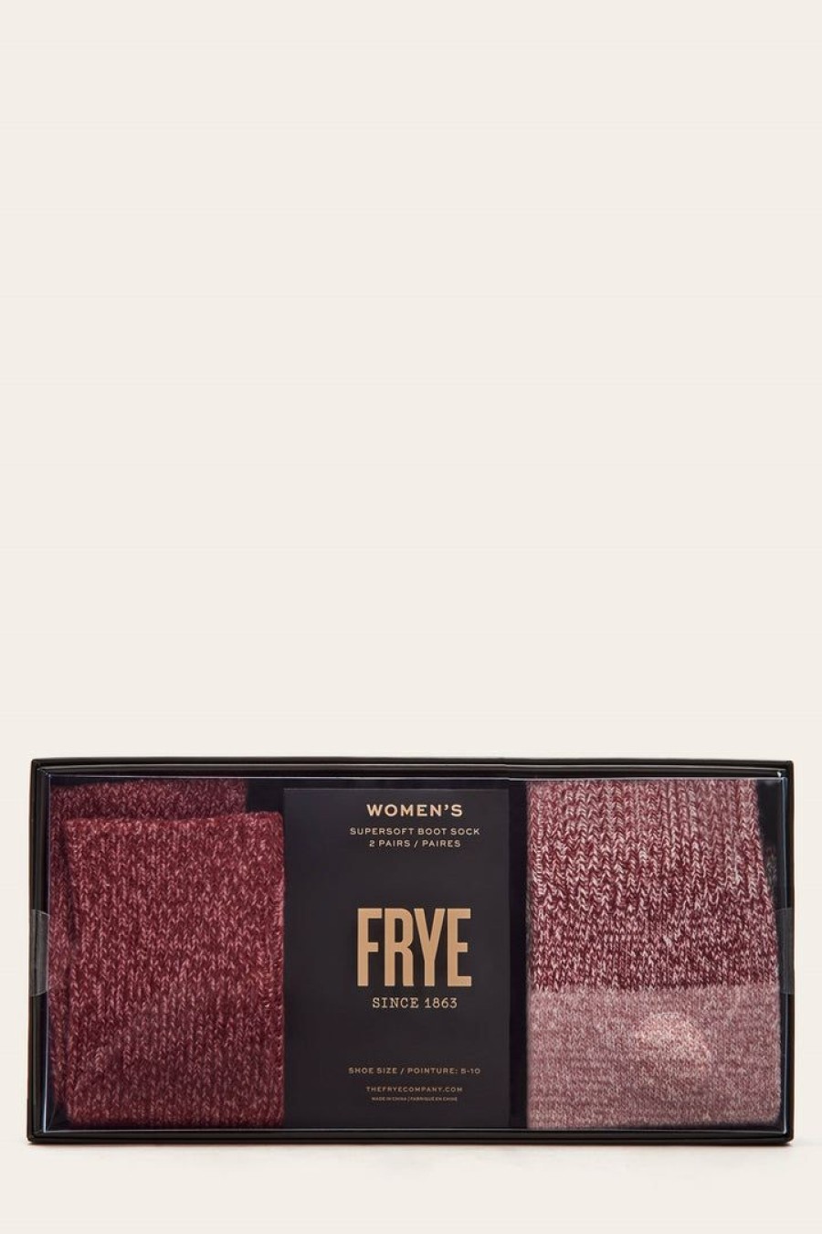 Women The Frye Company | The Frye Company 2 Pack Supersoft Spacedye Sock Women'S Bags & Accessories Red