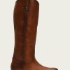 Women The Frye Company | The Frye Company Shoes Melissa Button Lug Tall Cognac