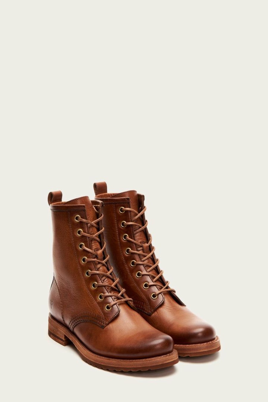 Women The Frye Company | The Frye Company Shoes Veronica Combat Caramel