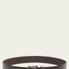 Men The Frye Company | The Frye Company Embossed Ff Logo Belt Brown