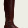 Women The Frye Company | The Frye Company Melissa Inside Zip Tall Mahogany