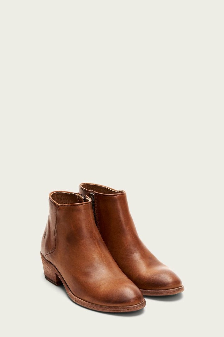 Women The Frye Company | The Frye Company Shoes Carson Piping Bootie Caramel