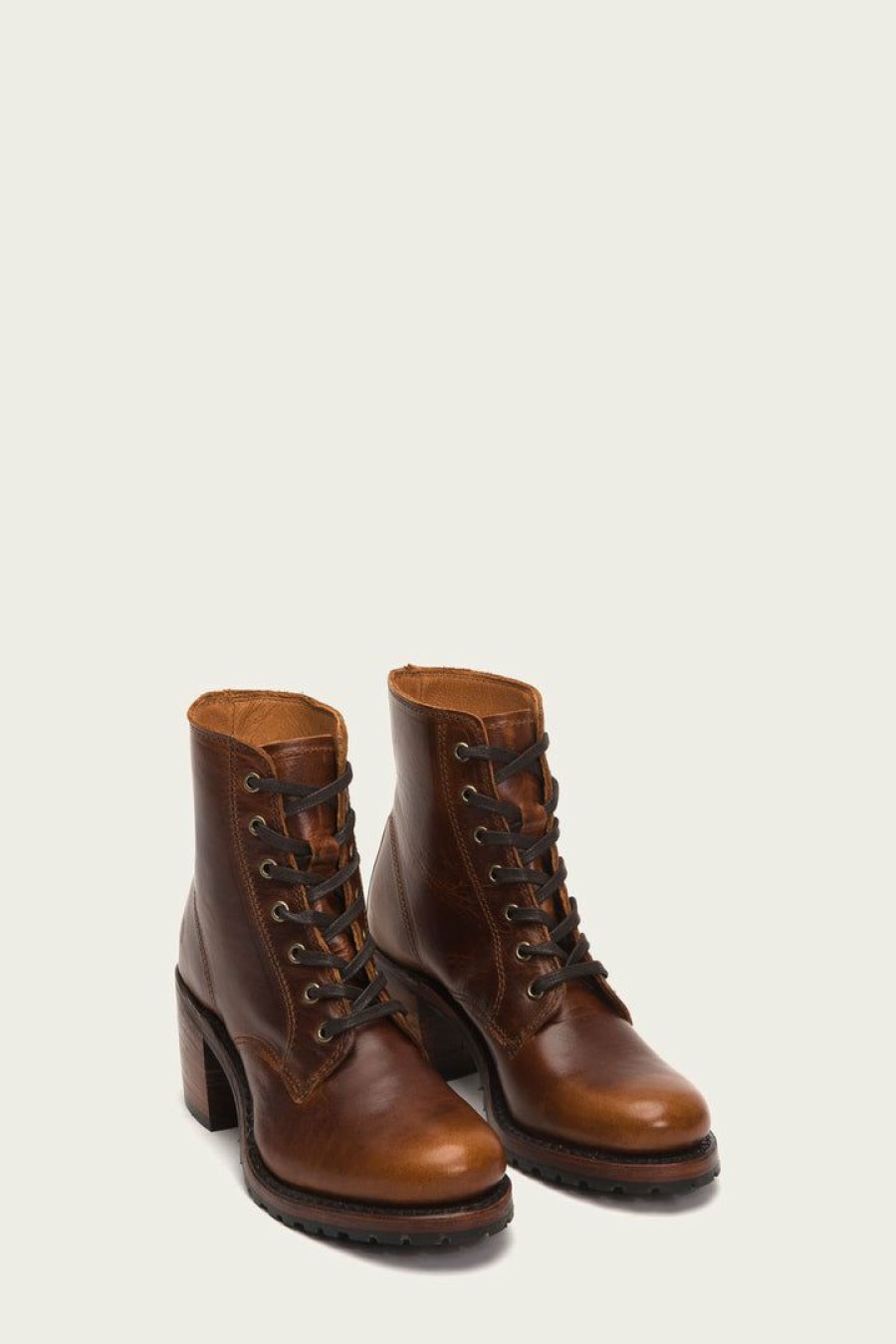 Women The Frye Company | The Frye Company Shoes Sabrina 6G Lace Up Cognac