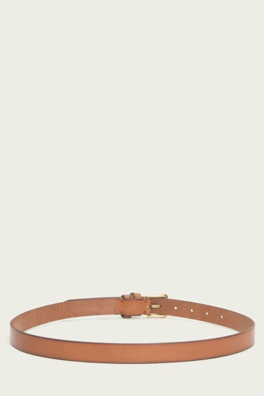 Women The Frye Company | The Frye Company Skinny Wrapped Keeper Belt Tan