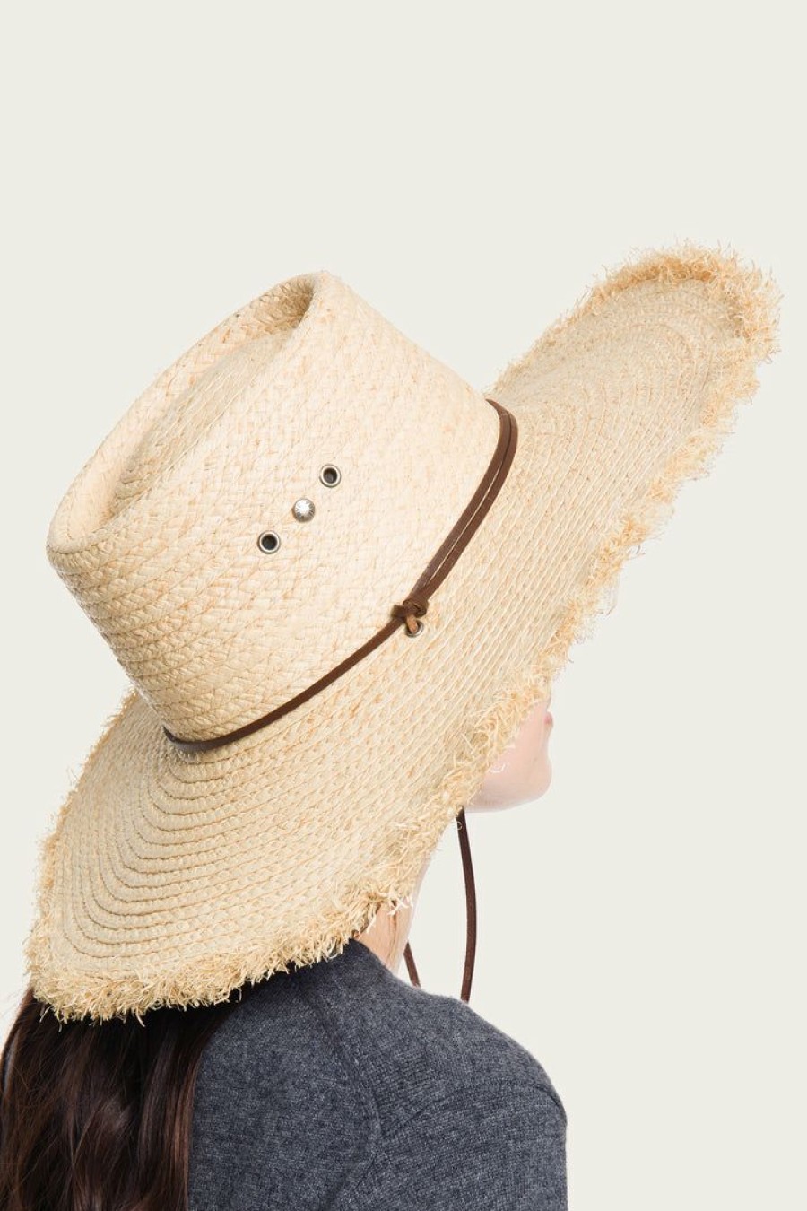 Women The Frye Company | The Frye Company Bags & Accessories Raffia Wide Brim Hat Sand