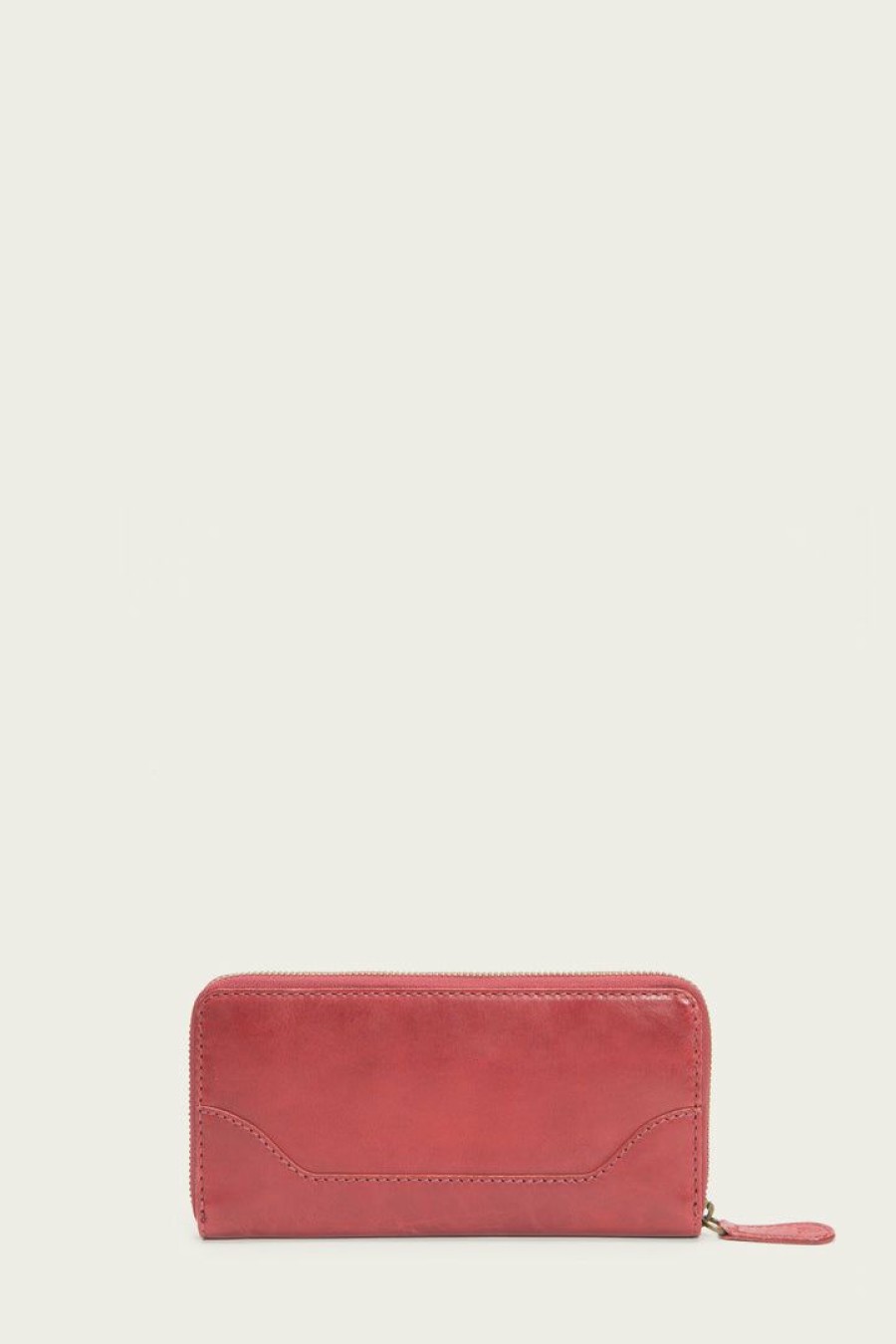 Women The Frye Company | The Frye Company Melissa Zip Wallet Red