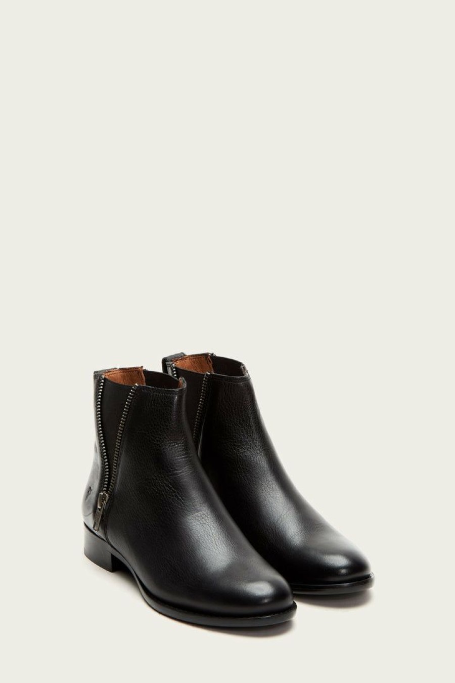 Women The Frye Company | The Frye Company Carly Zip Chelsea Black