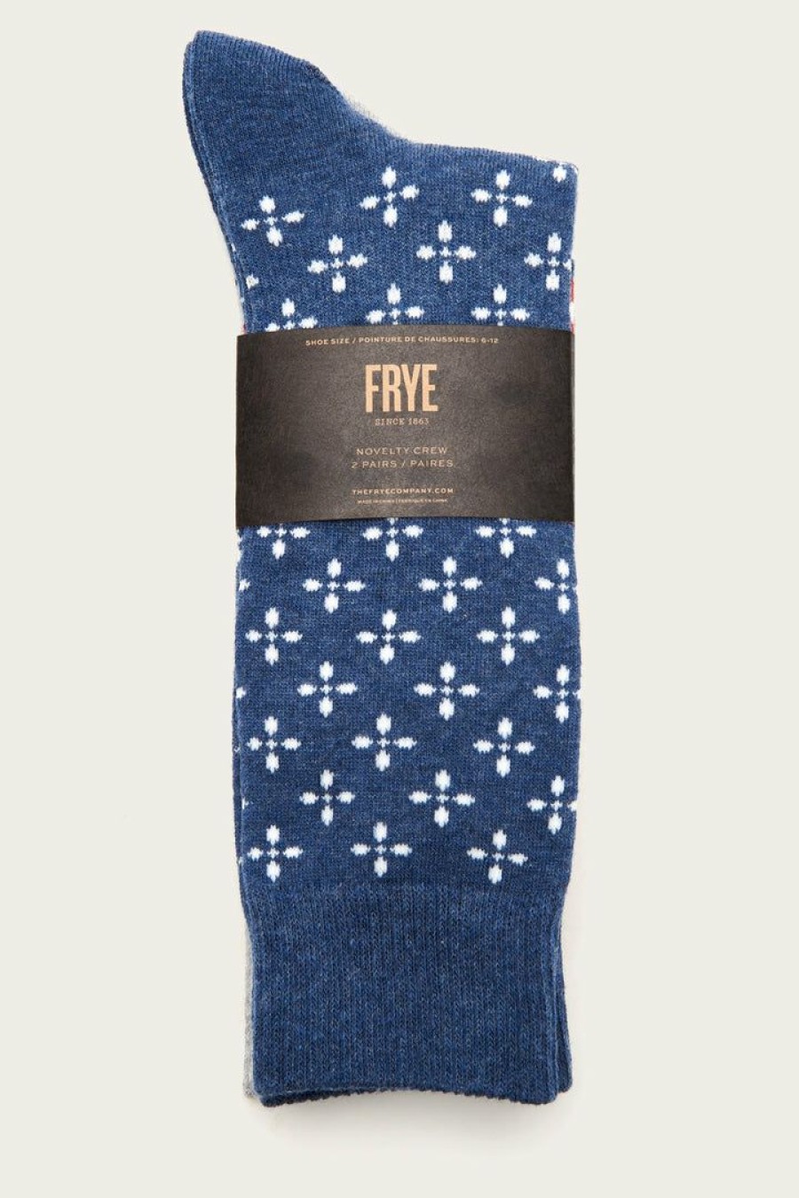 Men The Frye Company | The Frye Company Bags & Accessories 2 Pack Americana Sock Men Navy Heather