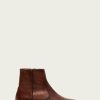 Men The Frye Company | The Frye Company Paul Inside Zip Shoes Cognac