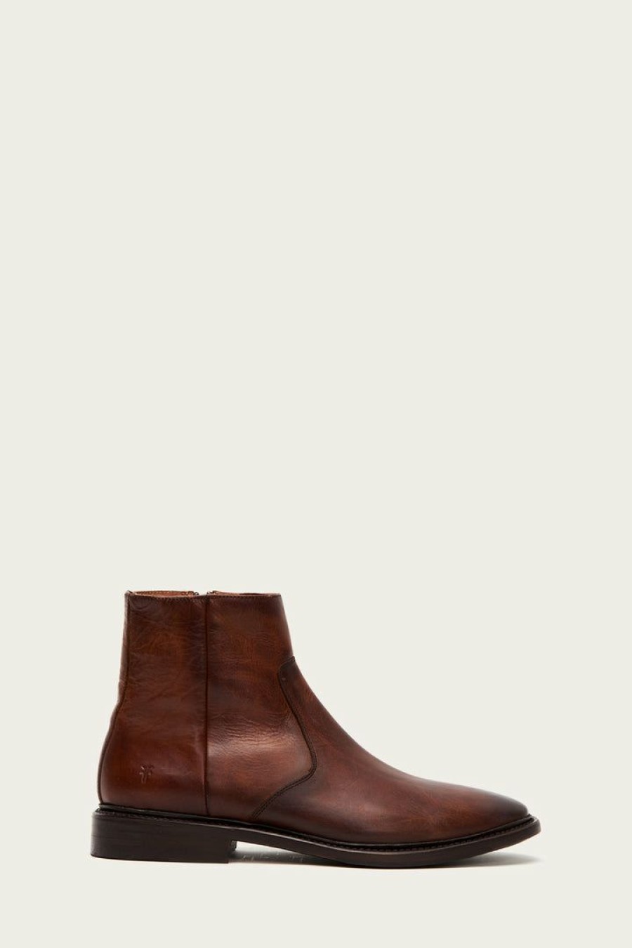 Men The Frye Company | The Frye Company Paul Inside Zip Shoes Cognac