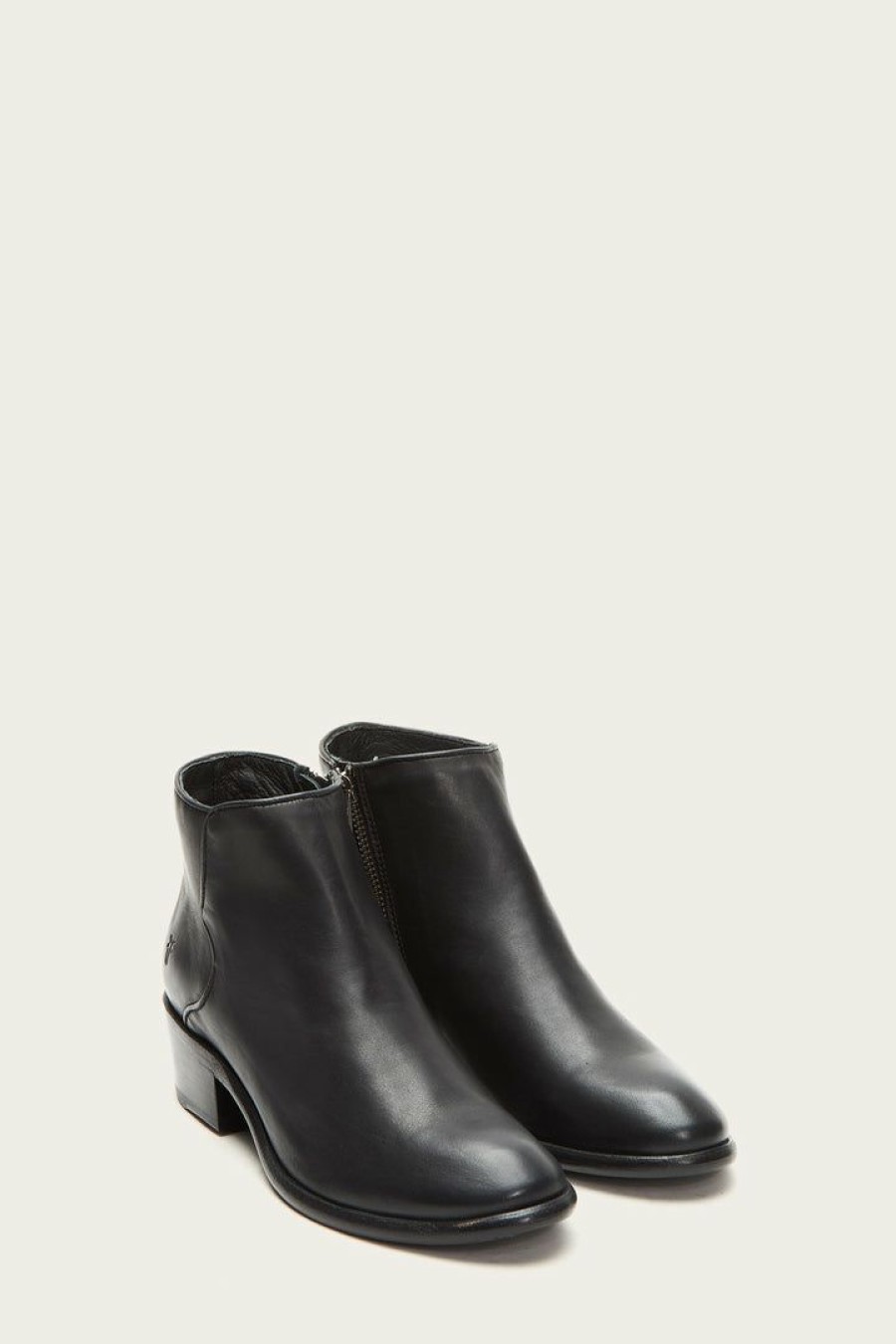 Women The Frye Company | The Frye Company Carson Piping Bootie Black