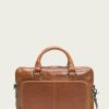 Men The Frye Company | The Frye Company Logan Zip Brief Cognac