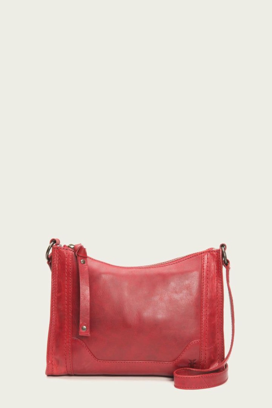 Women The Frye Company | The Frye Company Melissa Zip Crossbody Bags & Accessories Red