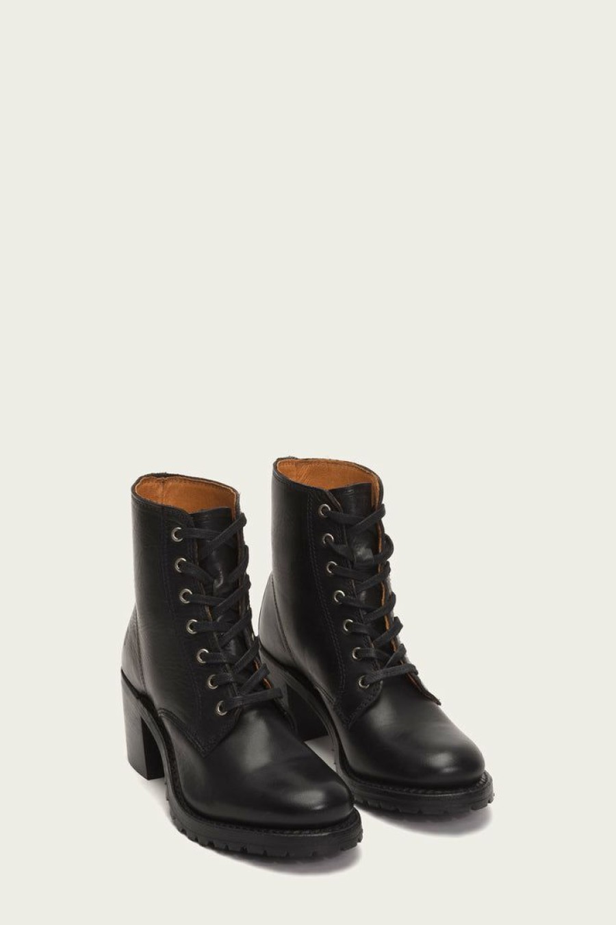 Women The Frye Company | The Frye Company Sabrina 6G Lace Up Shoes Black