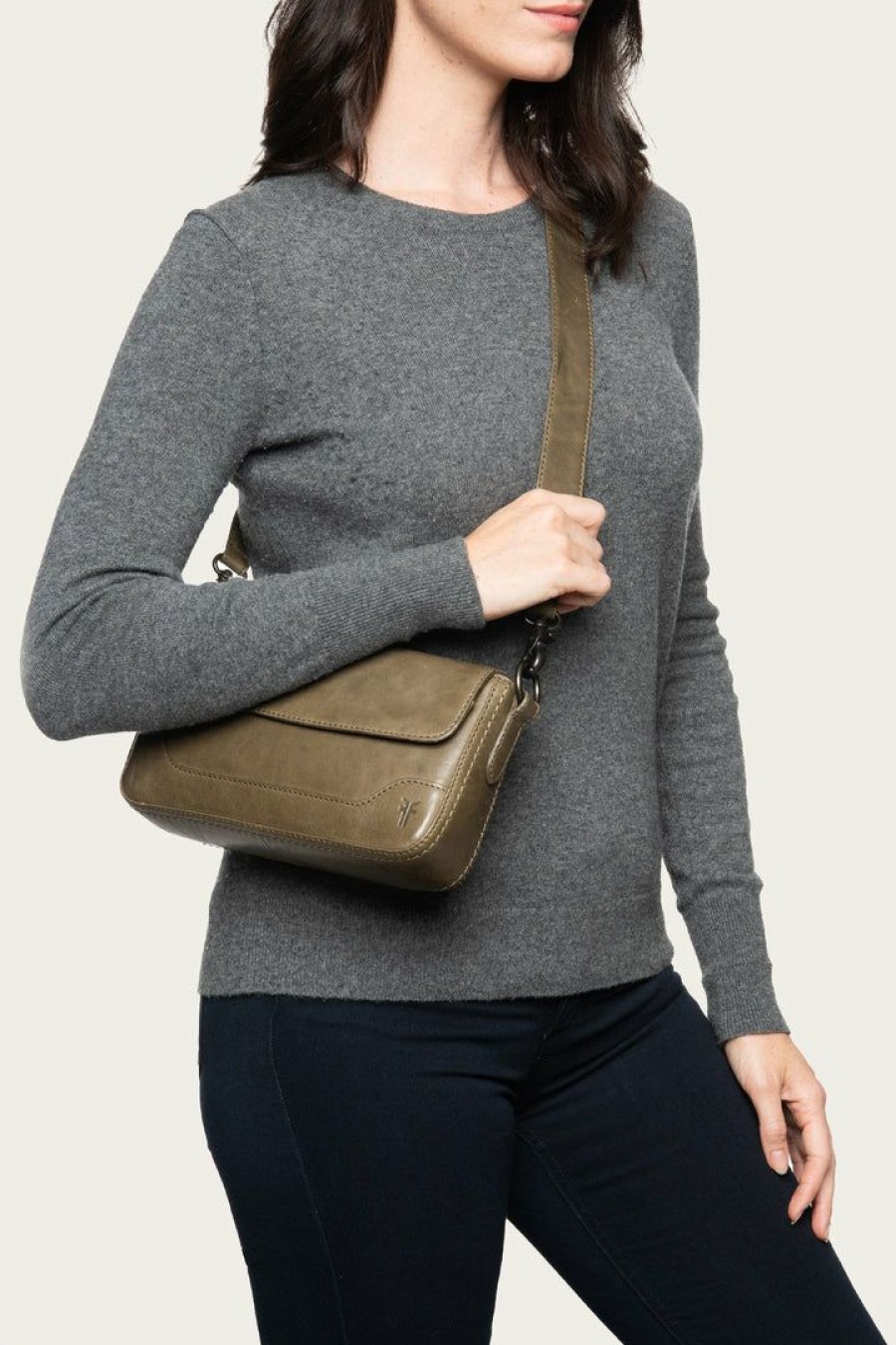 Women The Frye Company | The Frye Company Melissa Baguette Bags & Accessories Khaki