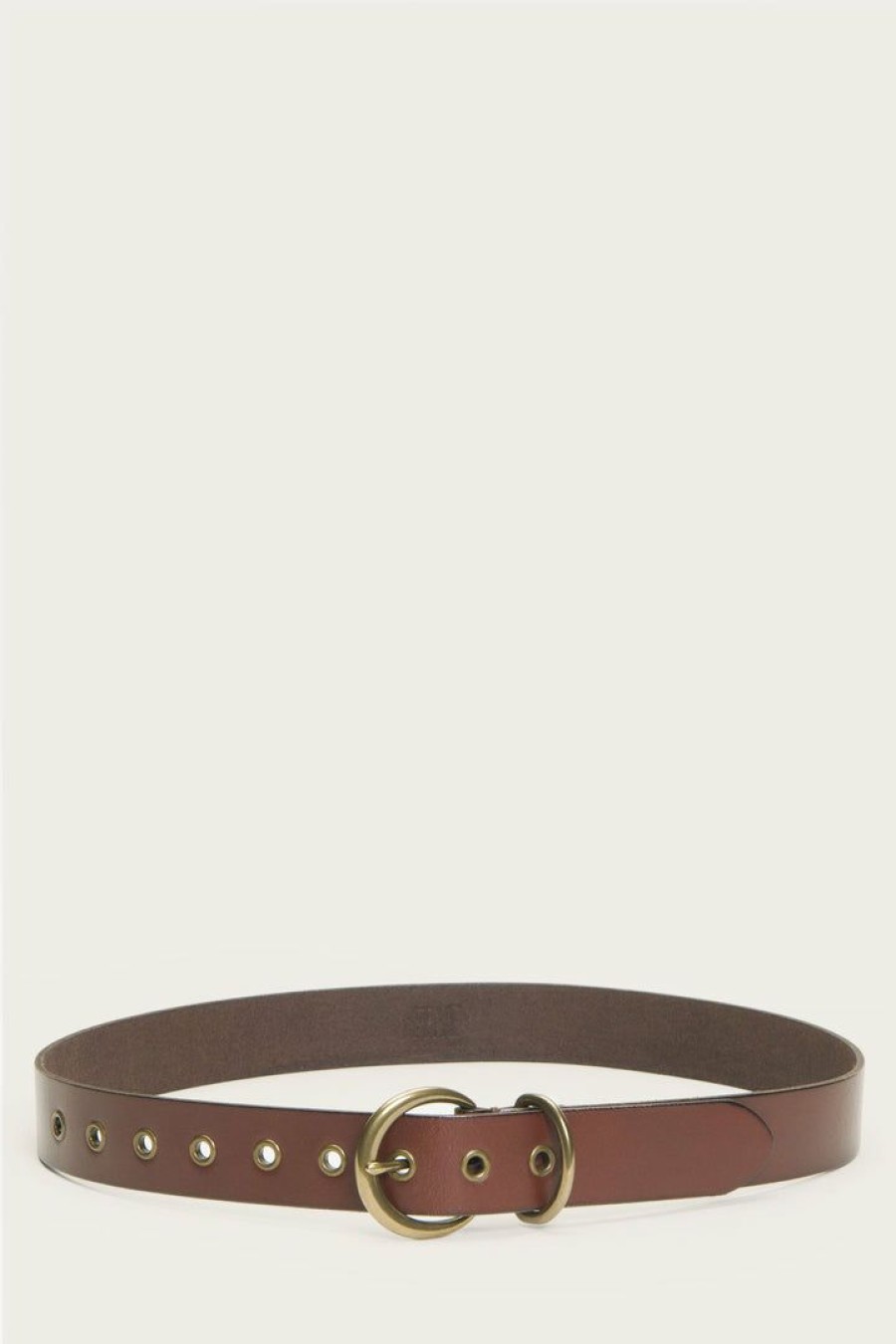 Women The Frye Company | The Frye Company Ring Keeper Grommet Belt Brown