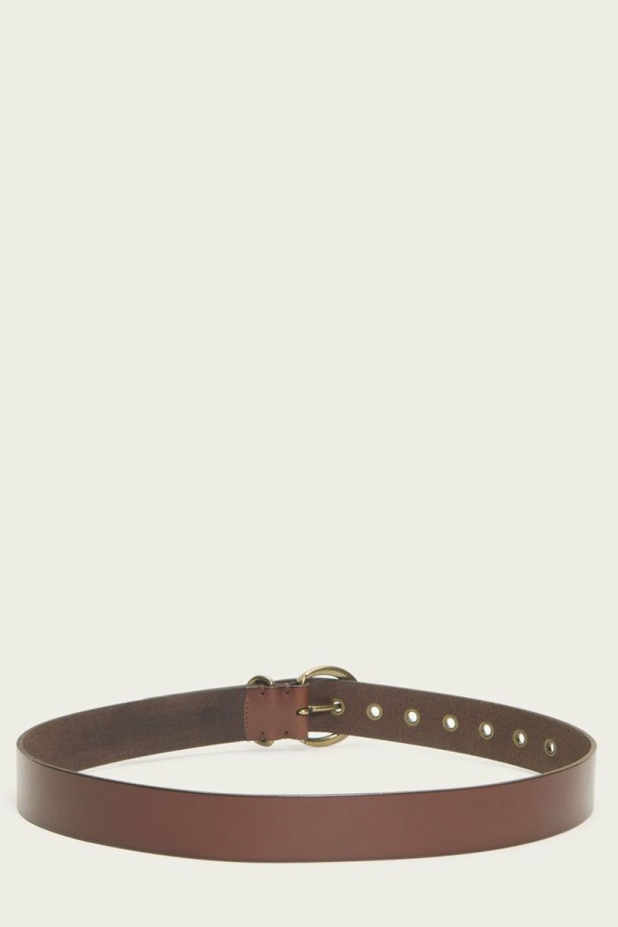 Women The Frye Company | The Frye Company Ring Keeper Grommet Belt Brown