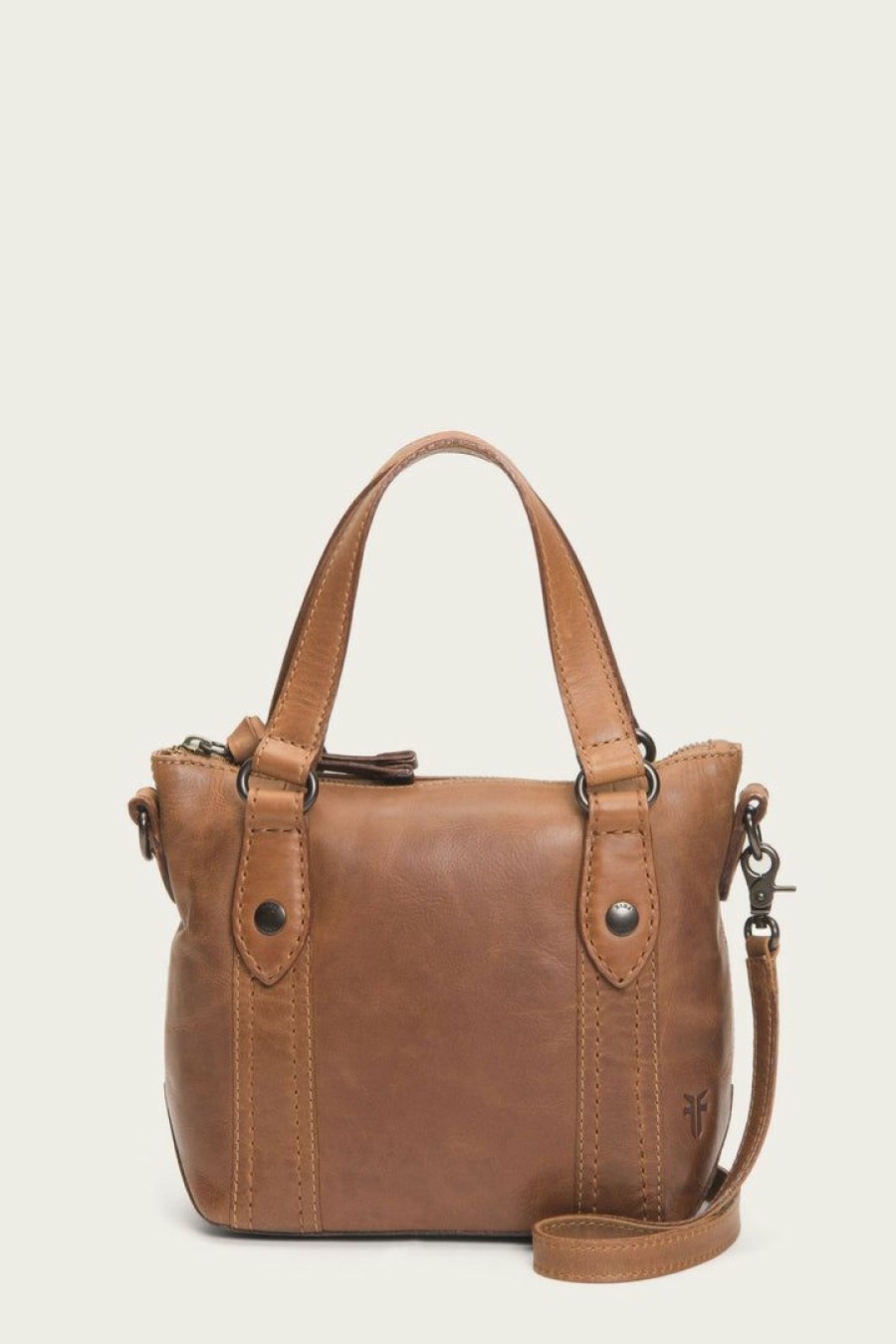 Women The Frye Company | The Frye Company Bags & Accessories Melissa Small Zip Tote Crossbody Cognac