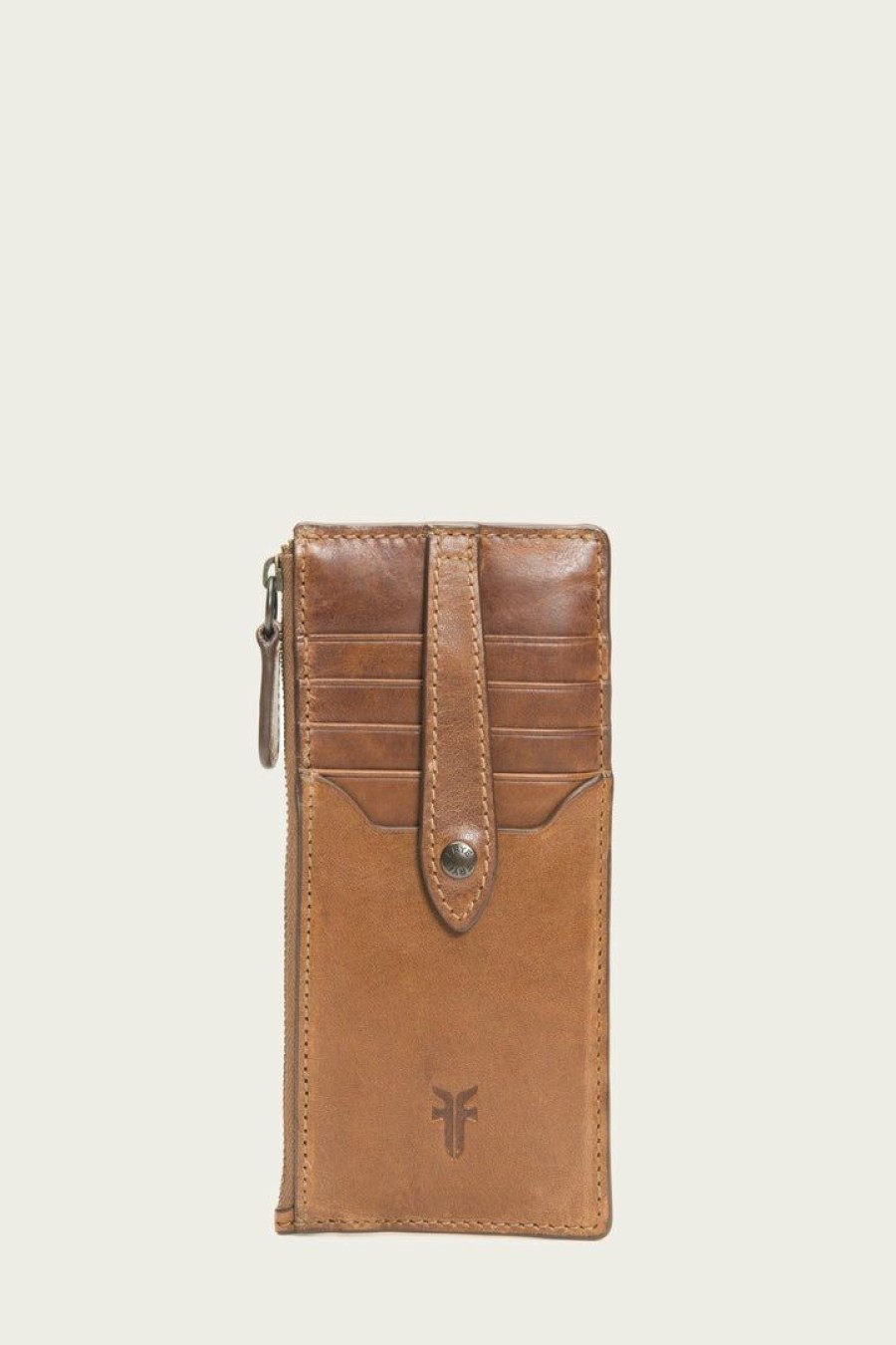 Women The Frye Company | The Frye Company Melissa Snap Card Wallet Bags & Accessories Cognac