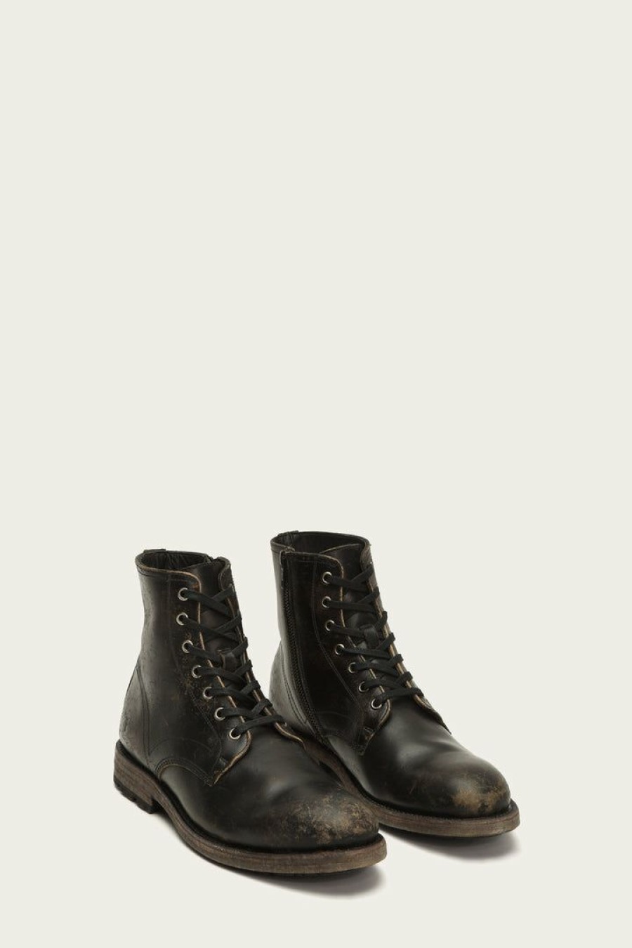 Men The Frye Company | The Frye Company Bowery Lace Up Black