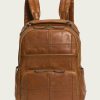 Men The Frye Company | The Frye Company Logan Patchwork Backpack Cognac