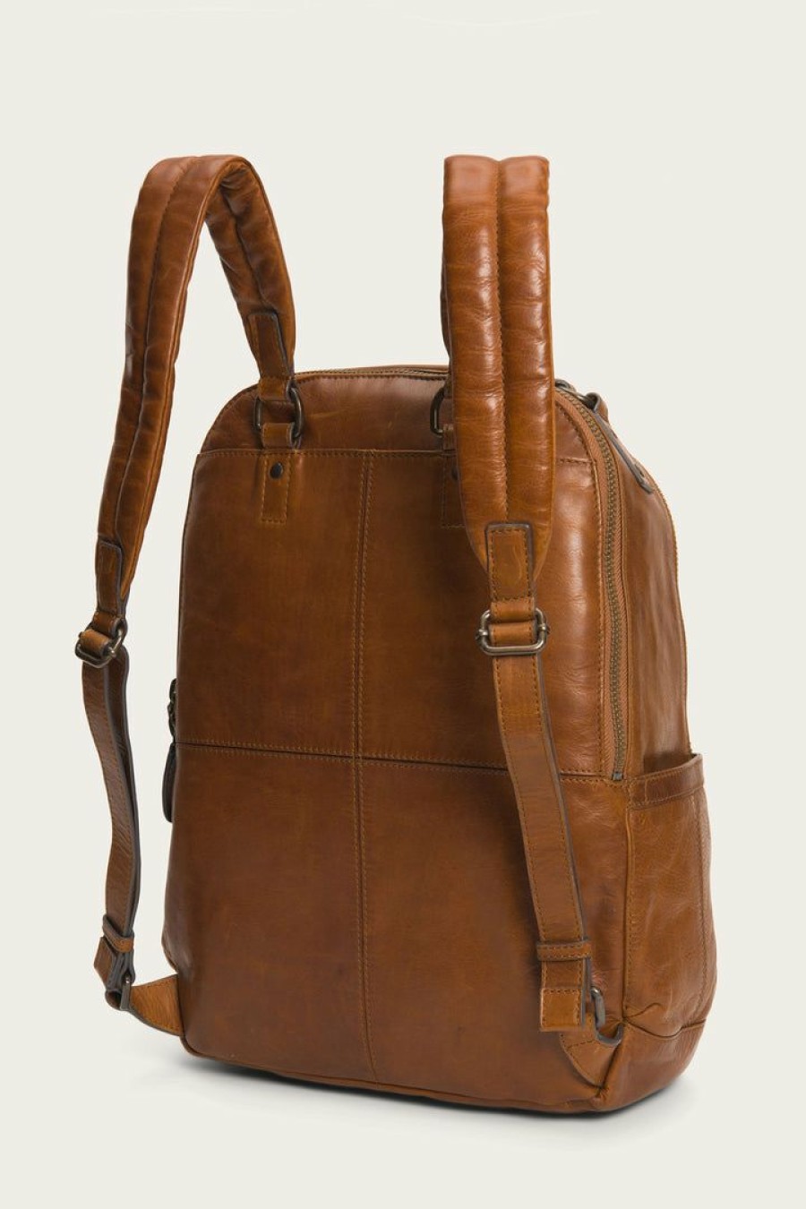 Men The Frye Company | The Frye Company Logan Patchwork Backpack Cognac