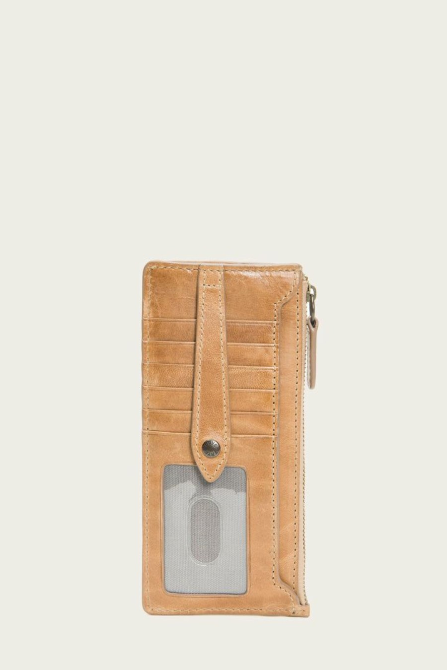 Women The Frye Company | The Frye Company Melissa Snap Card Wallet Bags & Accessories Beige