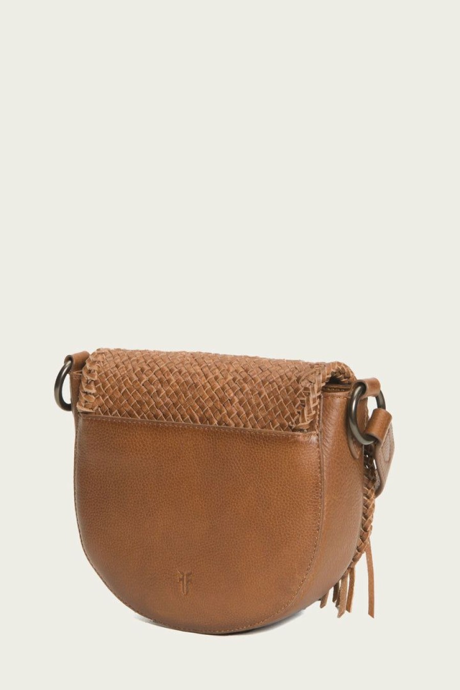 Women The Frye Company | The Frye Company Bags & Accessories Melissa Woven Saddle Bag Cognac