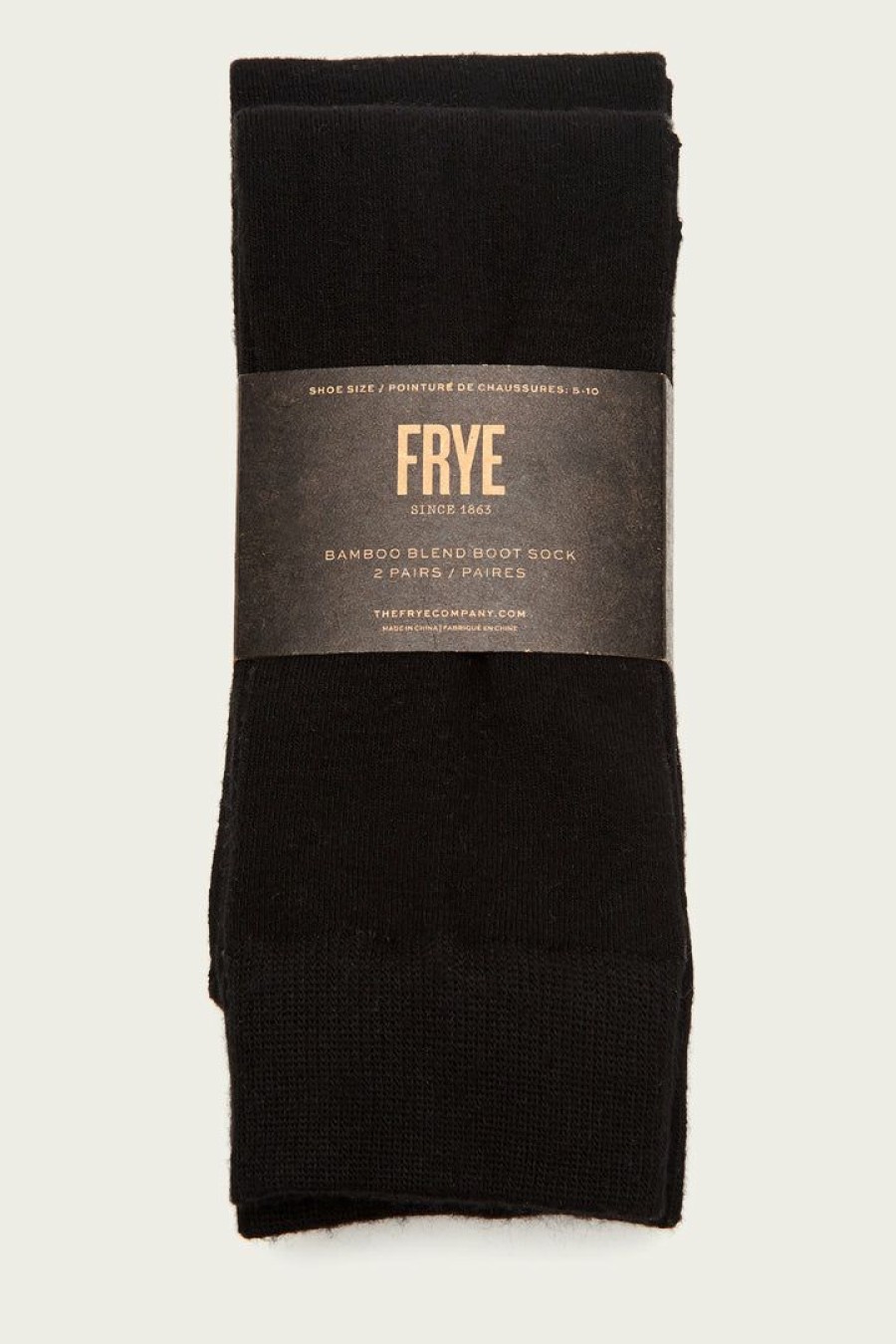 Women The Frye Company | The Frye Company 2 Pack Bamboo Boot Sock Women'S Black